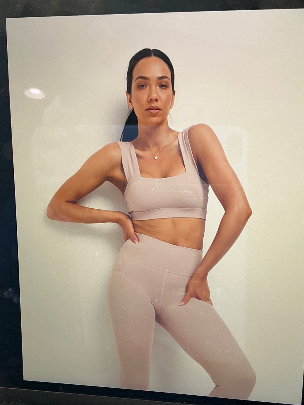 All Fenix Women's High-Waist Leggings in Light Mauve